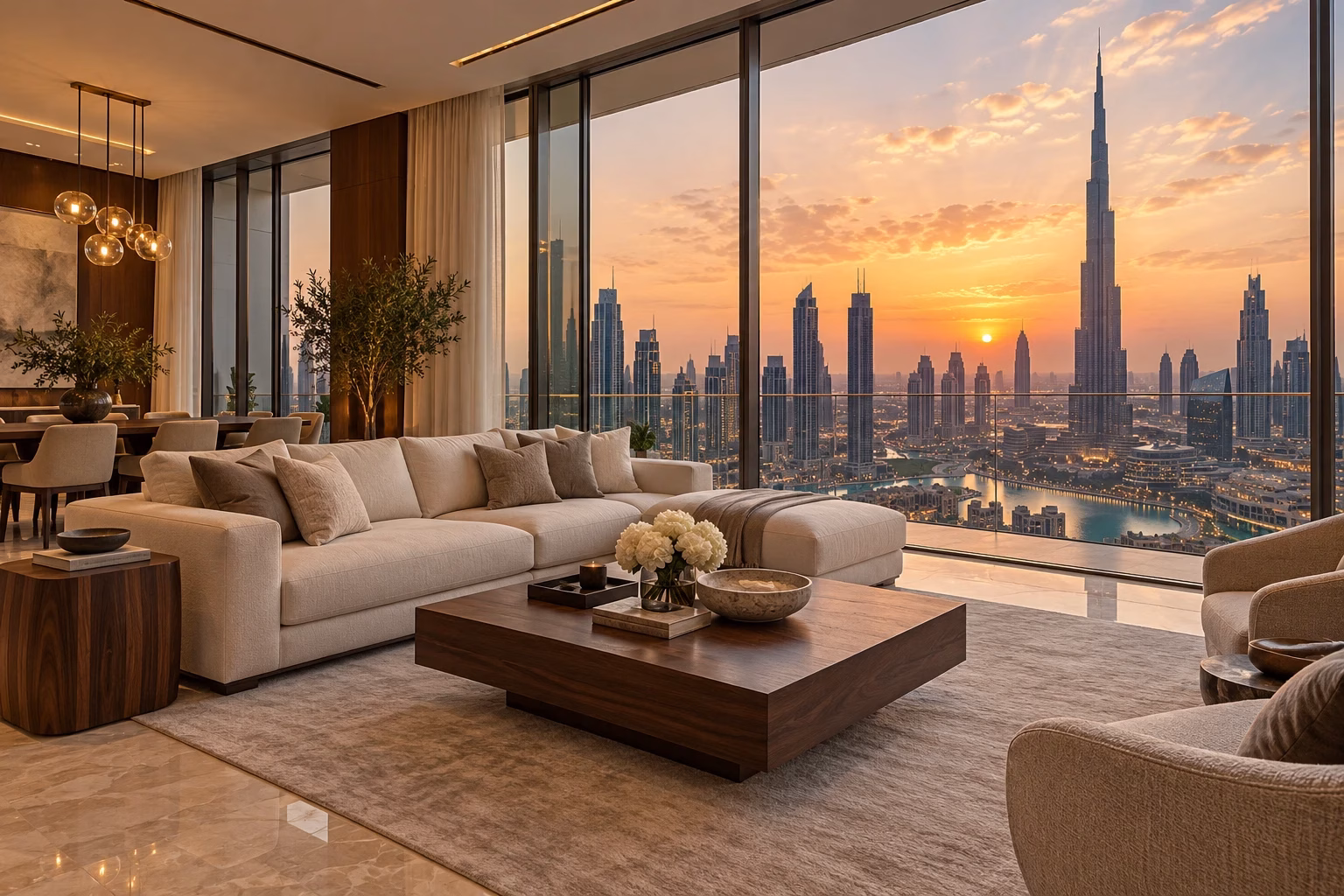 Illustrative apartment overlooking the skyline for the High ROI Investment in Dubai property guide